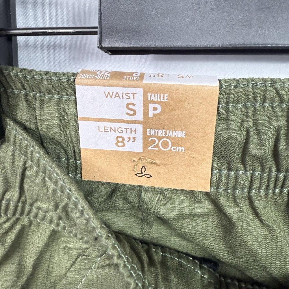 Prana Double Peak E-Waist 8" Shorts Mens SMALL Green Standard Fit Drawstring NWT - Picture 5 of 9